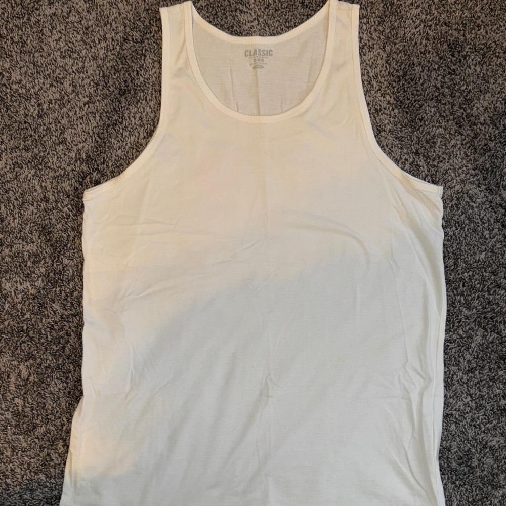 Classic Men’s White Tank Top